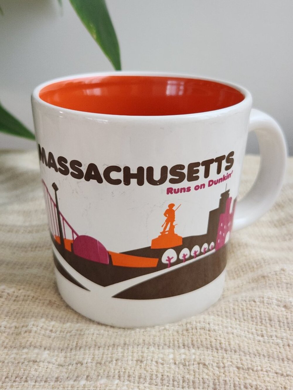 DUNKIN' DONUTS Massachusetts Runs On Dunkin' Coffee Cup Mug Destination Series